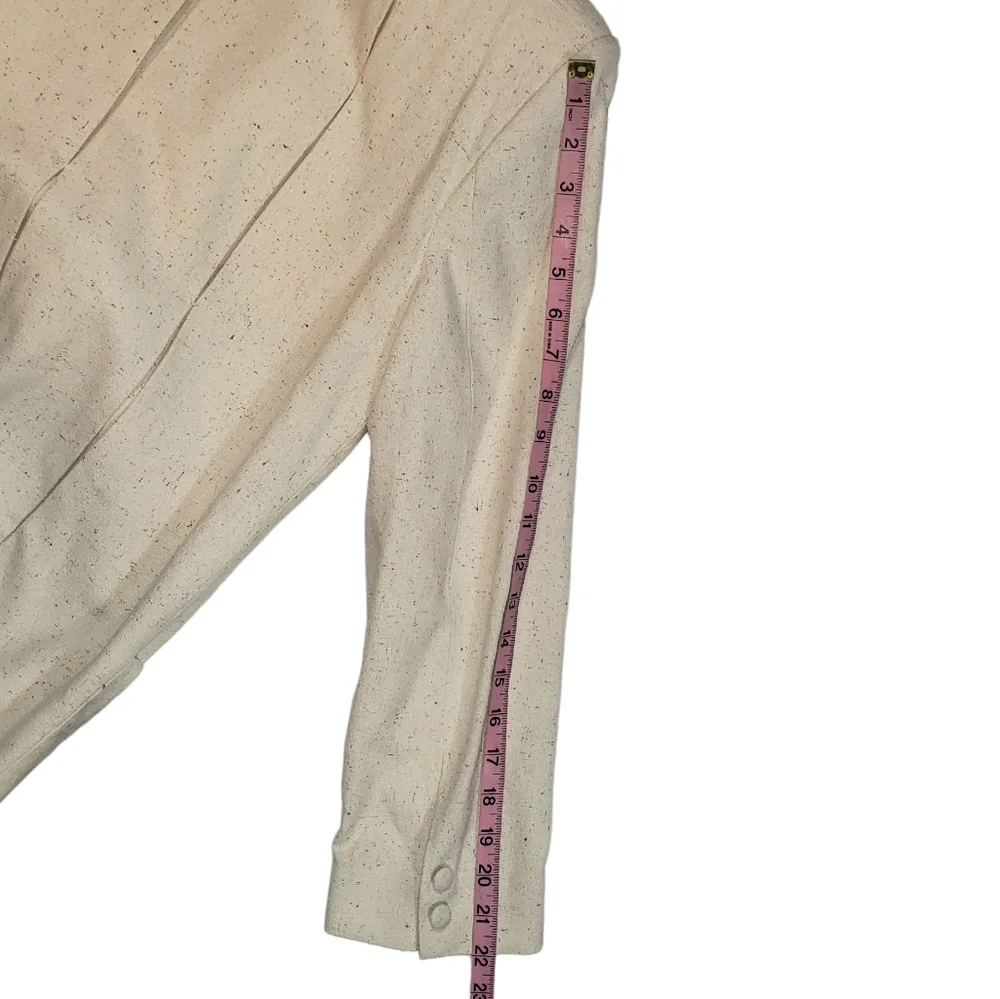 Naturelle George Georgiou Tan Beige 100% Silk Blazer Sz XS Western Style Jacket - Picture 16 of 16